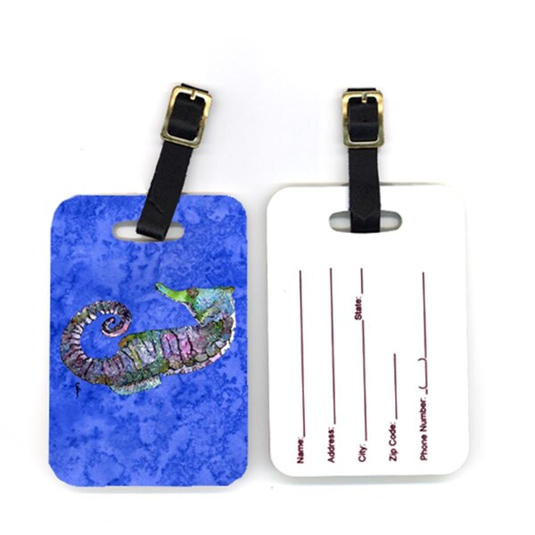 Carolines Treasures 8639BT 4 x 2.75 in. Pair of Seahorse Luggage Tag 8639BT - main